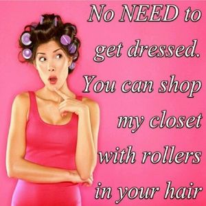 You Can Shop My Closet with Rollers In Your Hair
